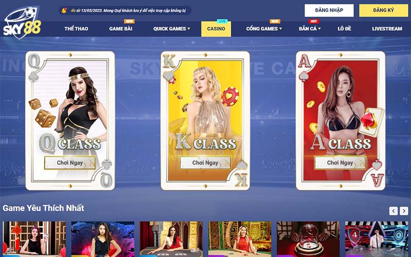 Đôi nét về sảnh Casino sky88