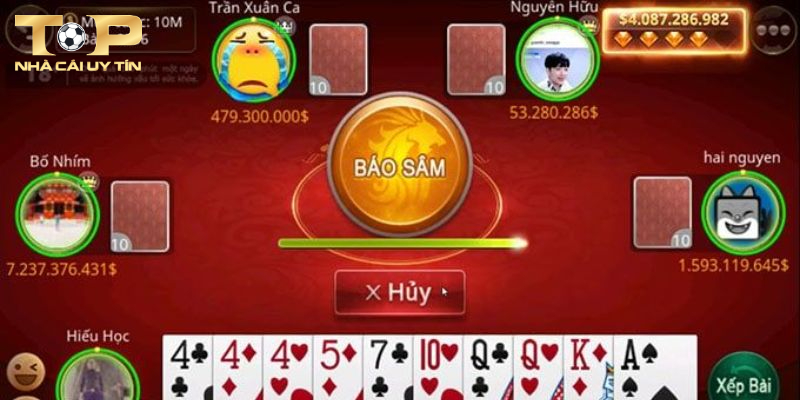 Cách tính điểm trong game bài Sâm chi tiết