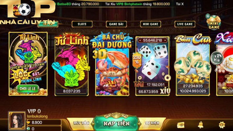 iWin cung cấp kho game cực kì đa dạng và phong phú