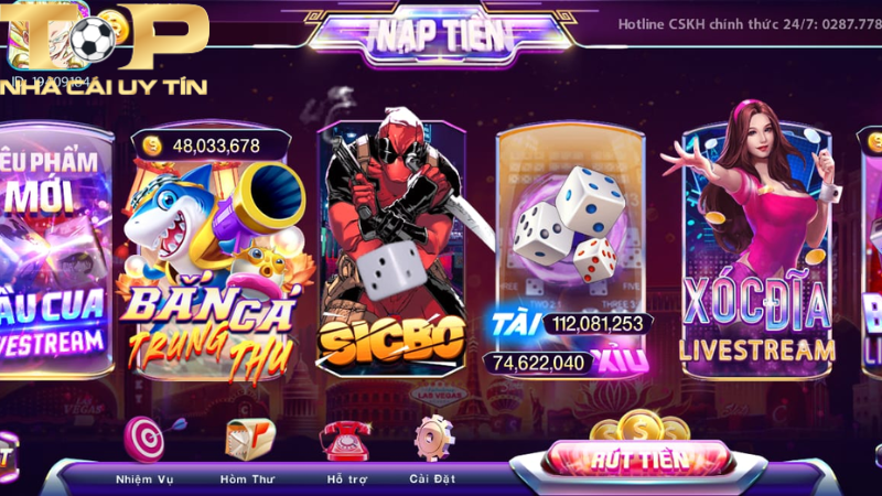 Kho game nhiều không đếm xuể tại 789Club